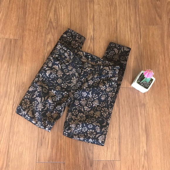 7 For All Mankind Floral Corduroy Jeans - Picture 2 of 7